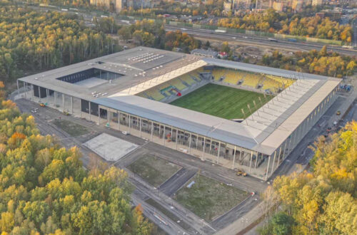 Stadion GKS-u Katowice z lotu ptaka